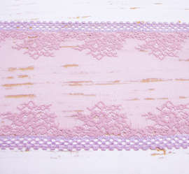 Кружево стрейч, пыльно-розовый, 1247К